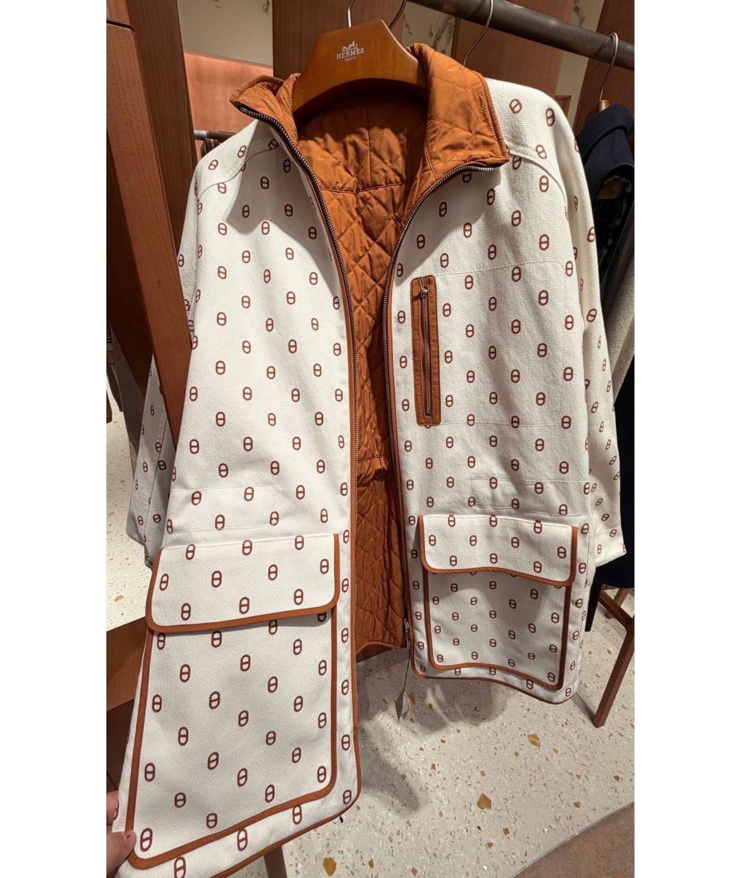 HERMES Белая деним куртка, фото 3