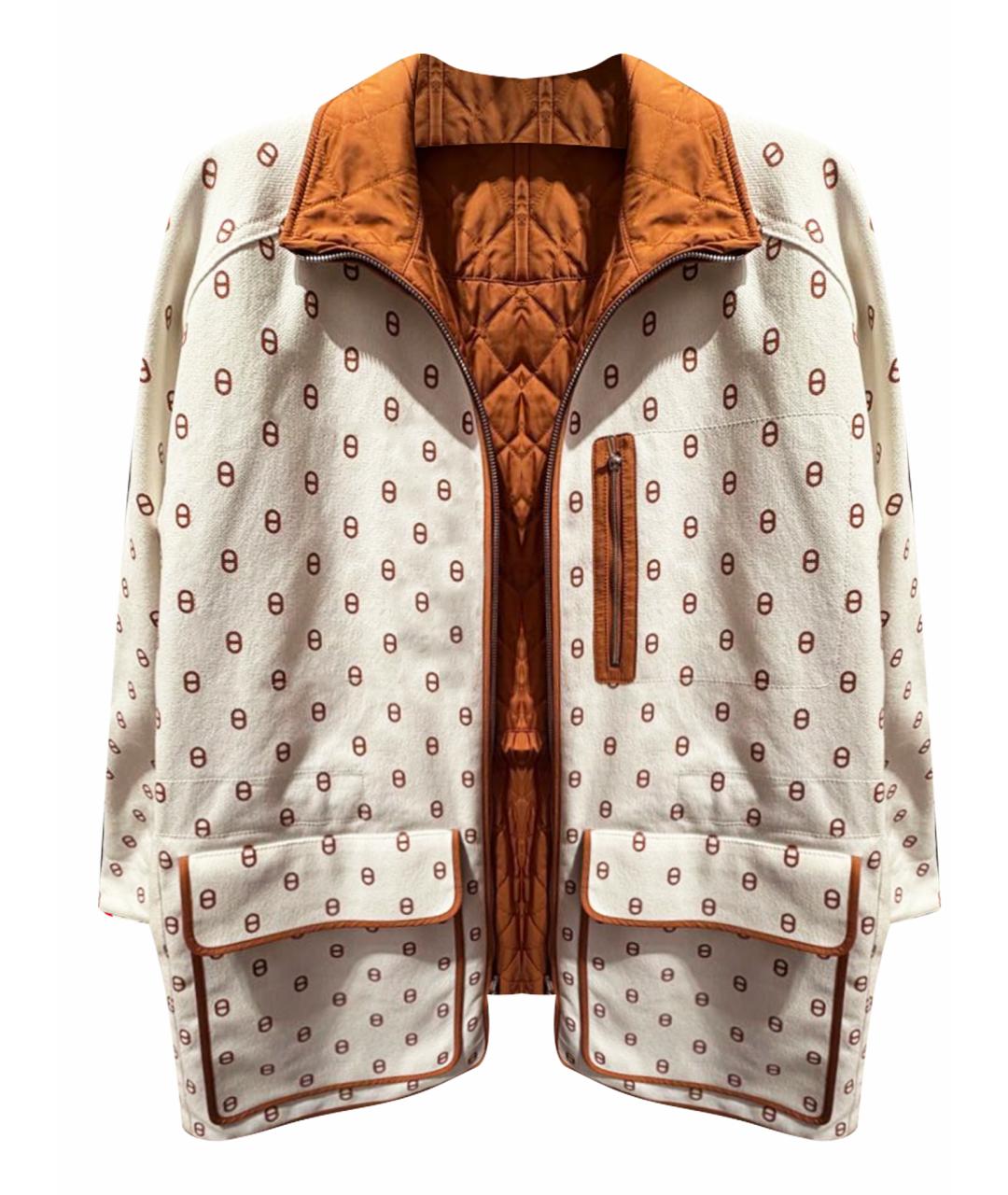 HERMES Белая деним куртка, фото 1