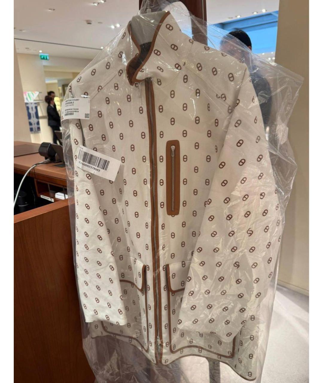 HERMES Белая деним куртка, фото 2