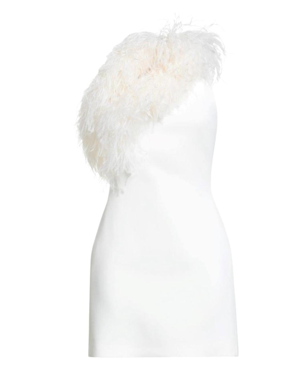 DAVID KOMA Белое вискозное коктейльное платье, фото 1