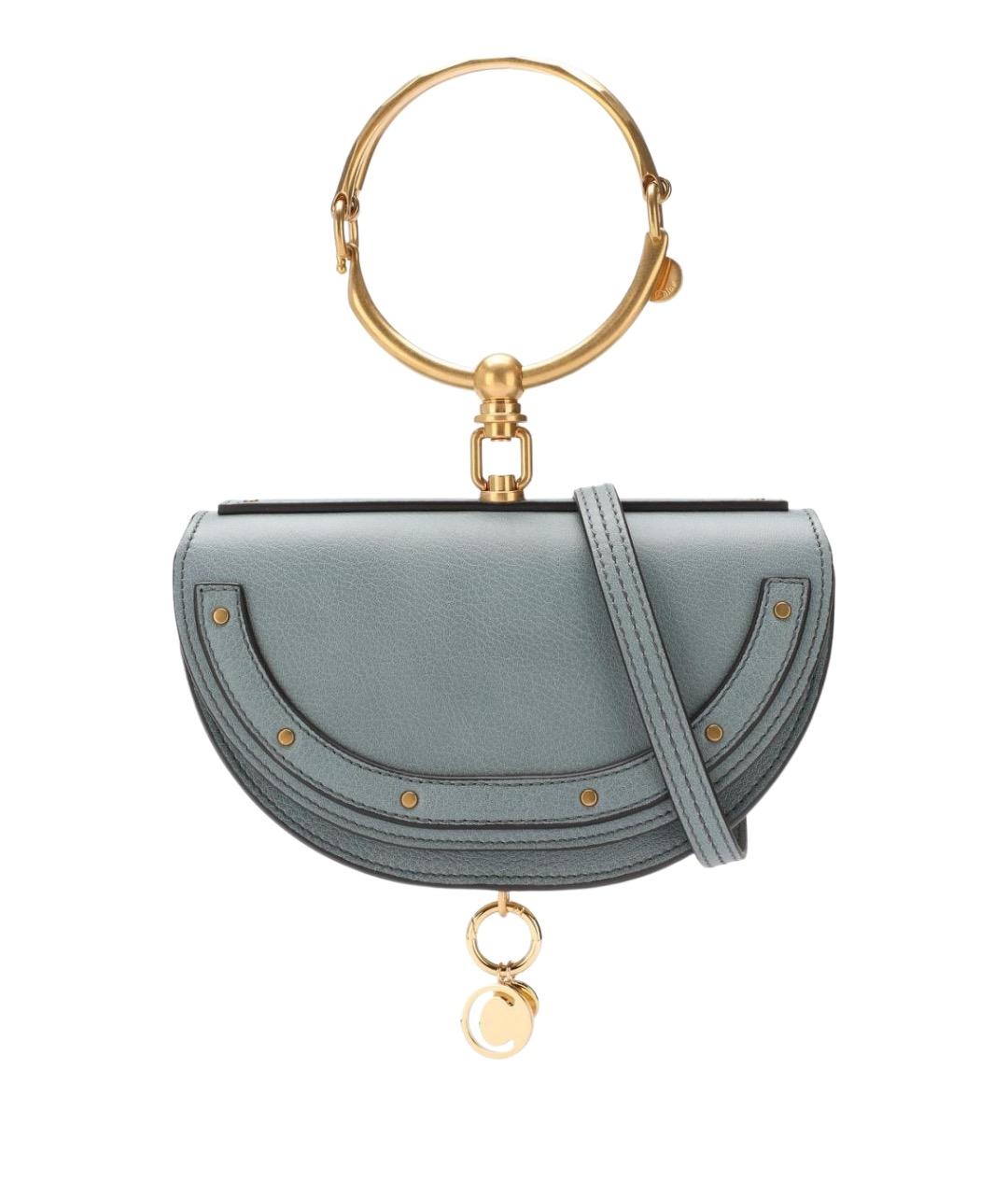 CHLOE Голубая кожаная сумка через плечо, фото 1