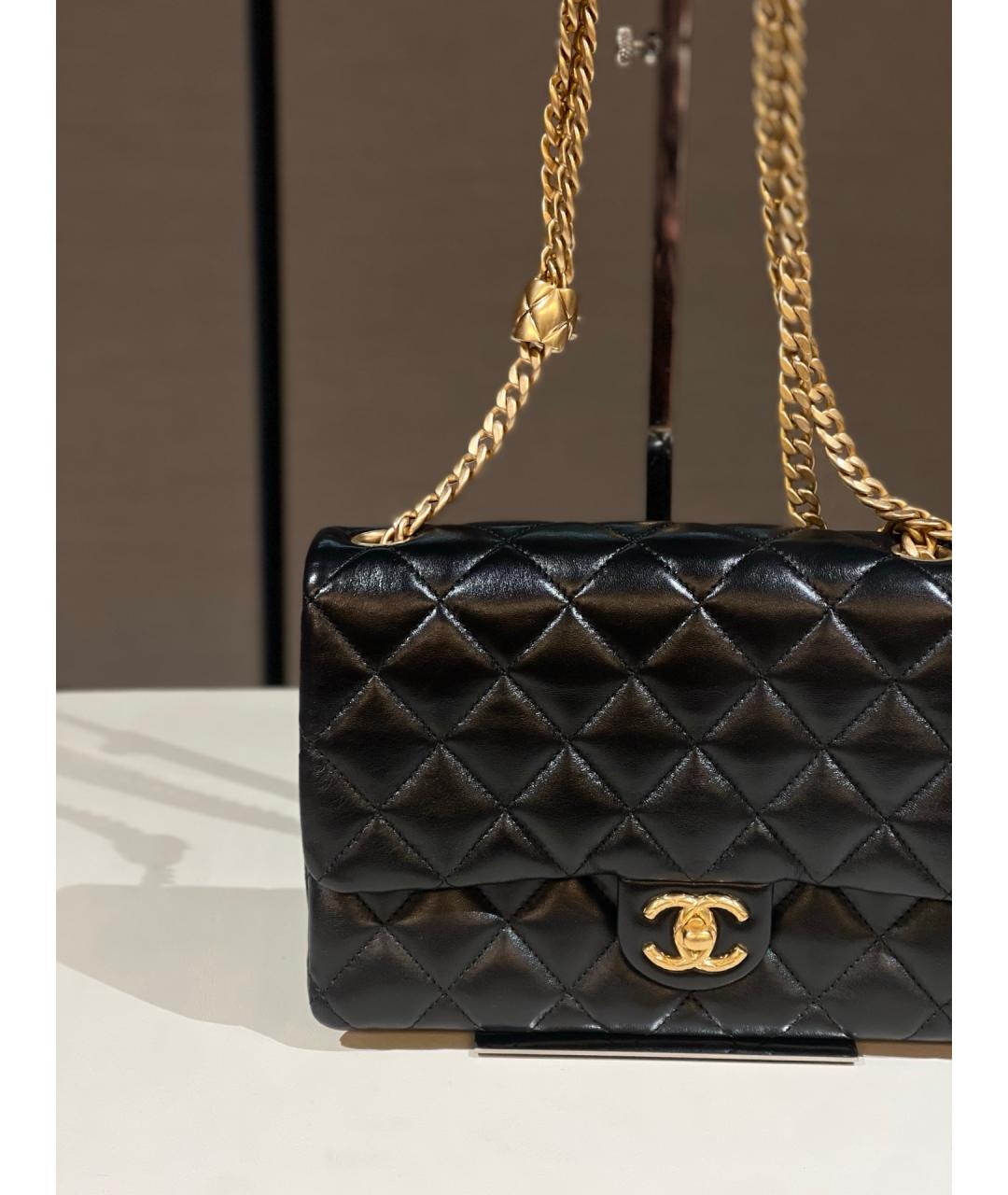 CHANEL Черная кожаная сумка через плечо, фото 4