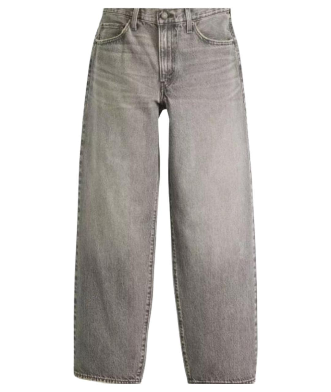 LEVI'S Серые хлопковые прямые джинсы, фото 1