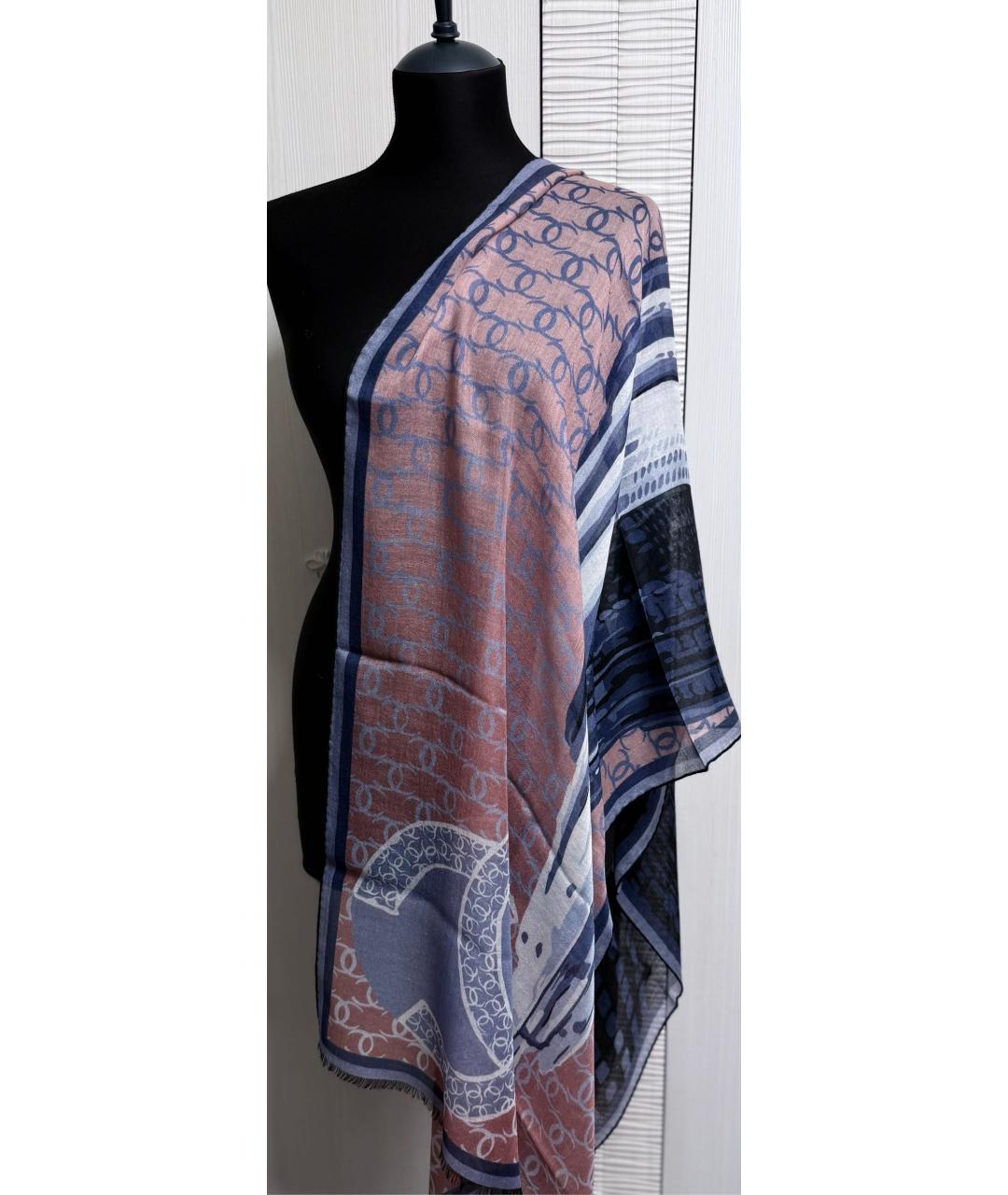 CHANEL Мульти кашемировый шарф, фото 7