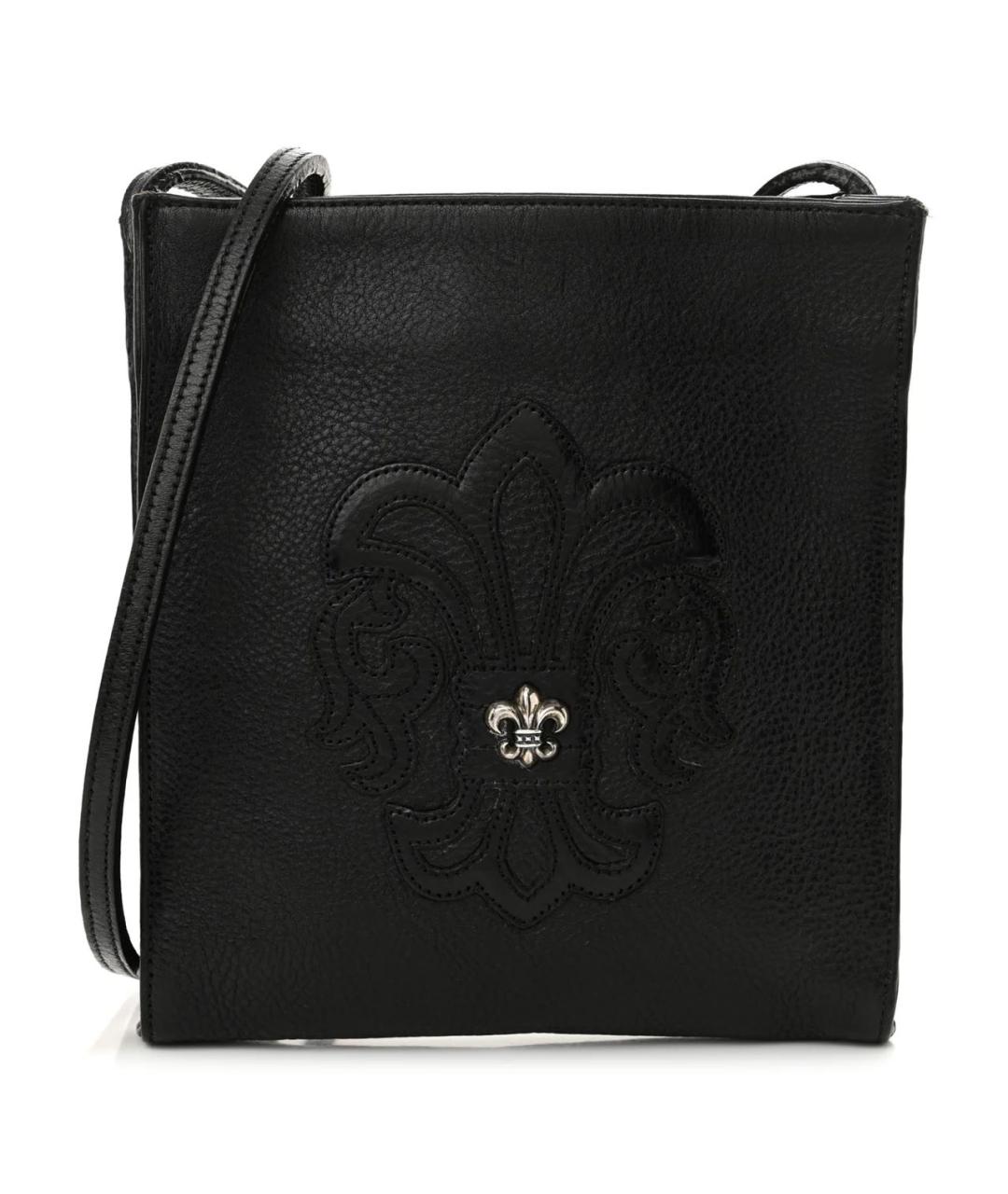 CHROME HEARTS Черная кожаная сумка на плечо, фото 6