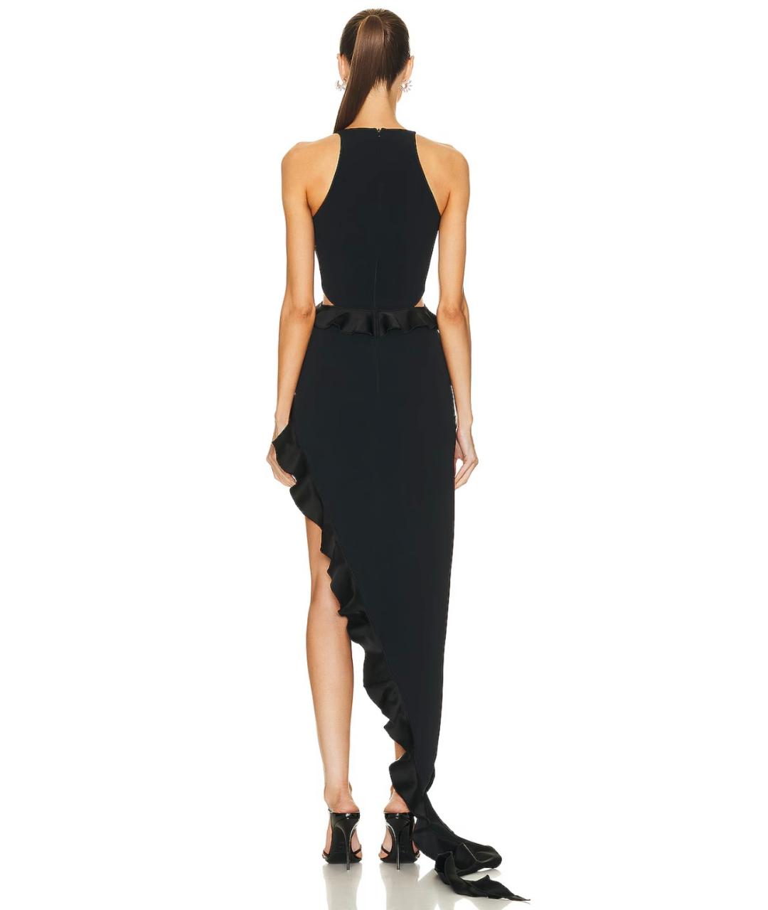DAVID KOMA Черное вискозное вечернее платье, фото 8