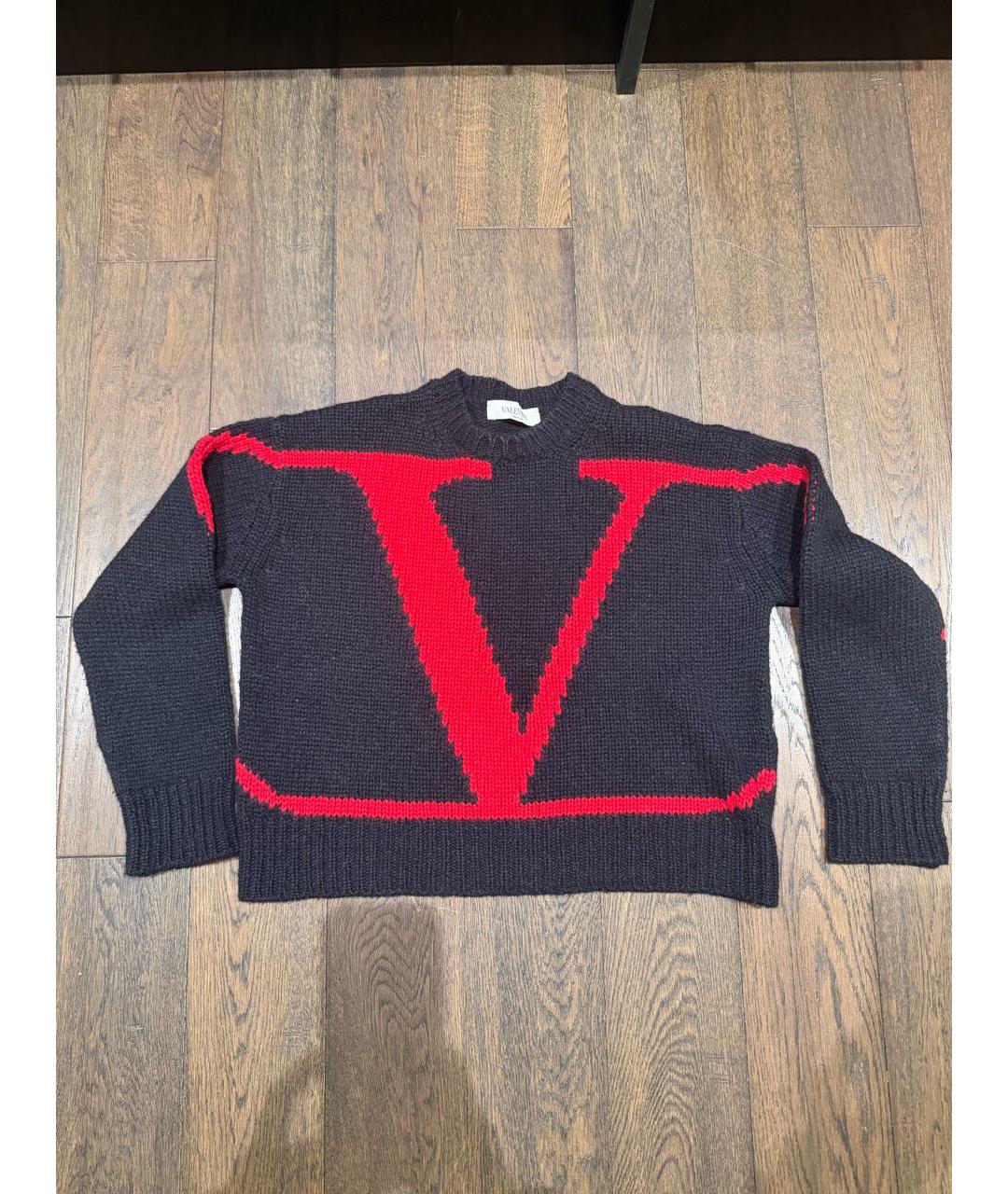 VALENTINO Черный шерстяной джемпер / свитер, фото 5