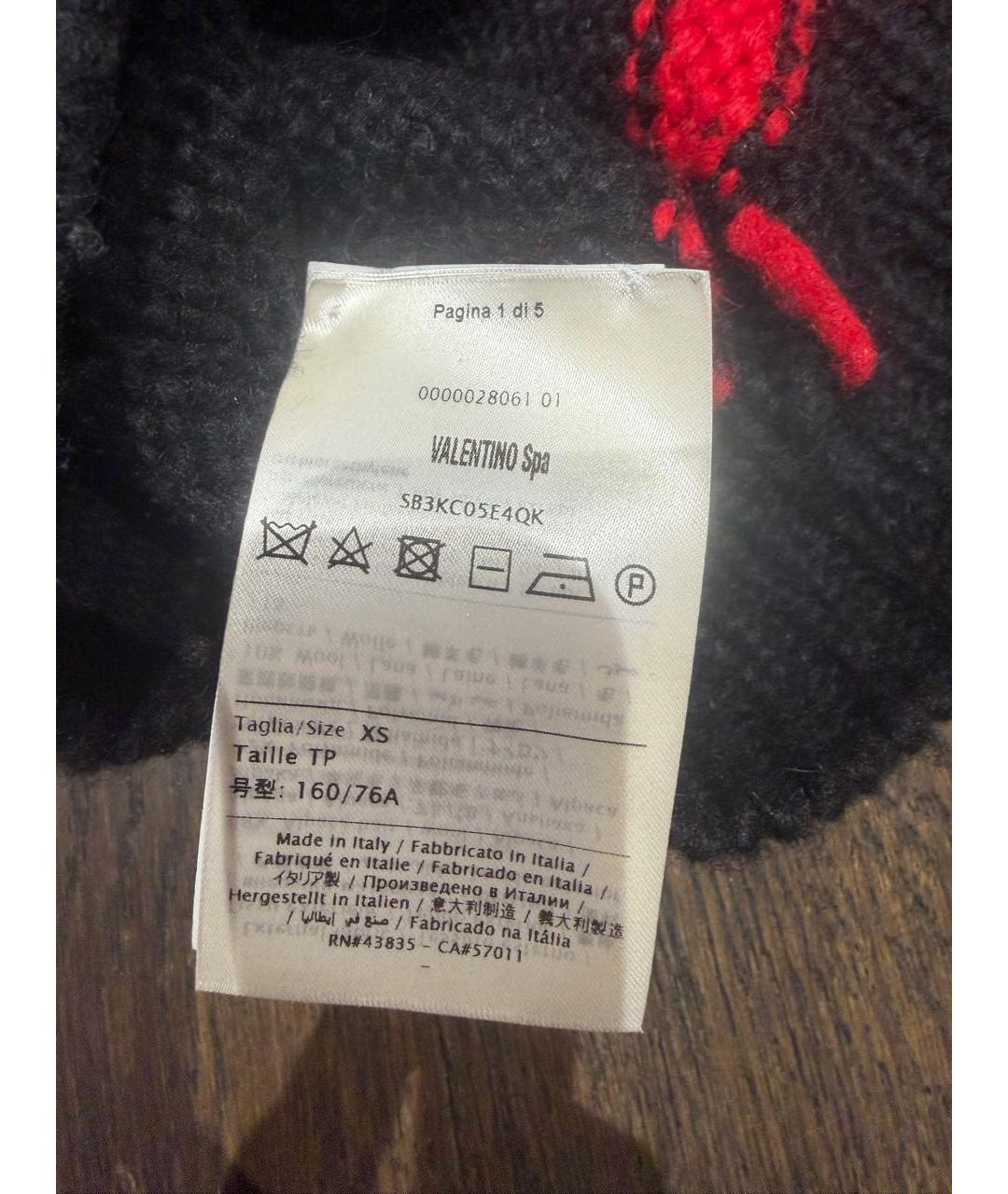 VALENTINO Черный шерстяной джемпер / свитер, фото 4