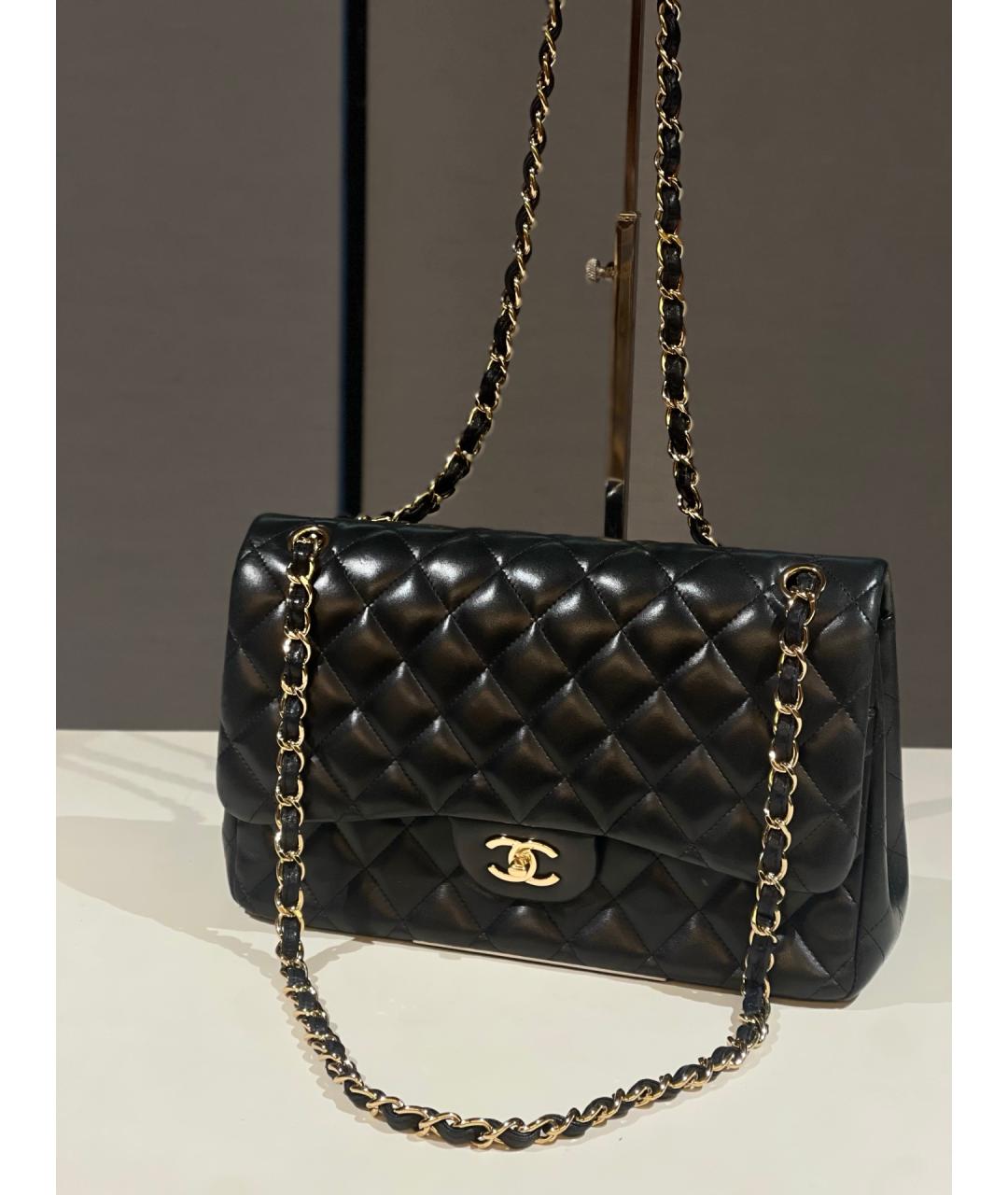 CHANEL Черная кожаная сумка через плечо, фото 9