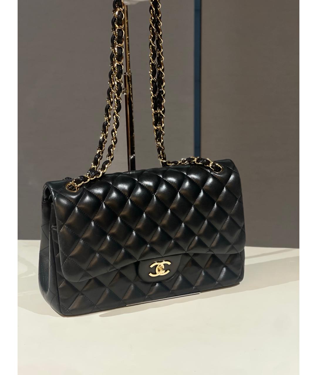 CHANEL Черная кожаная сумка через плечо, фото 3