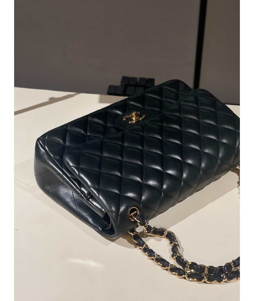 CHANEL Черная кожаная сумка через плечо, фото 8