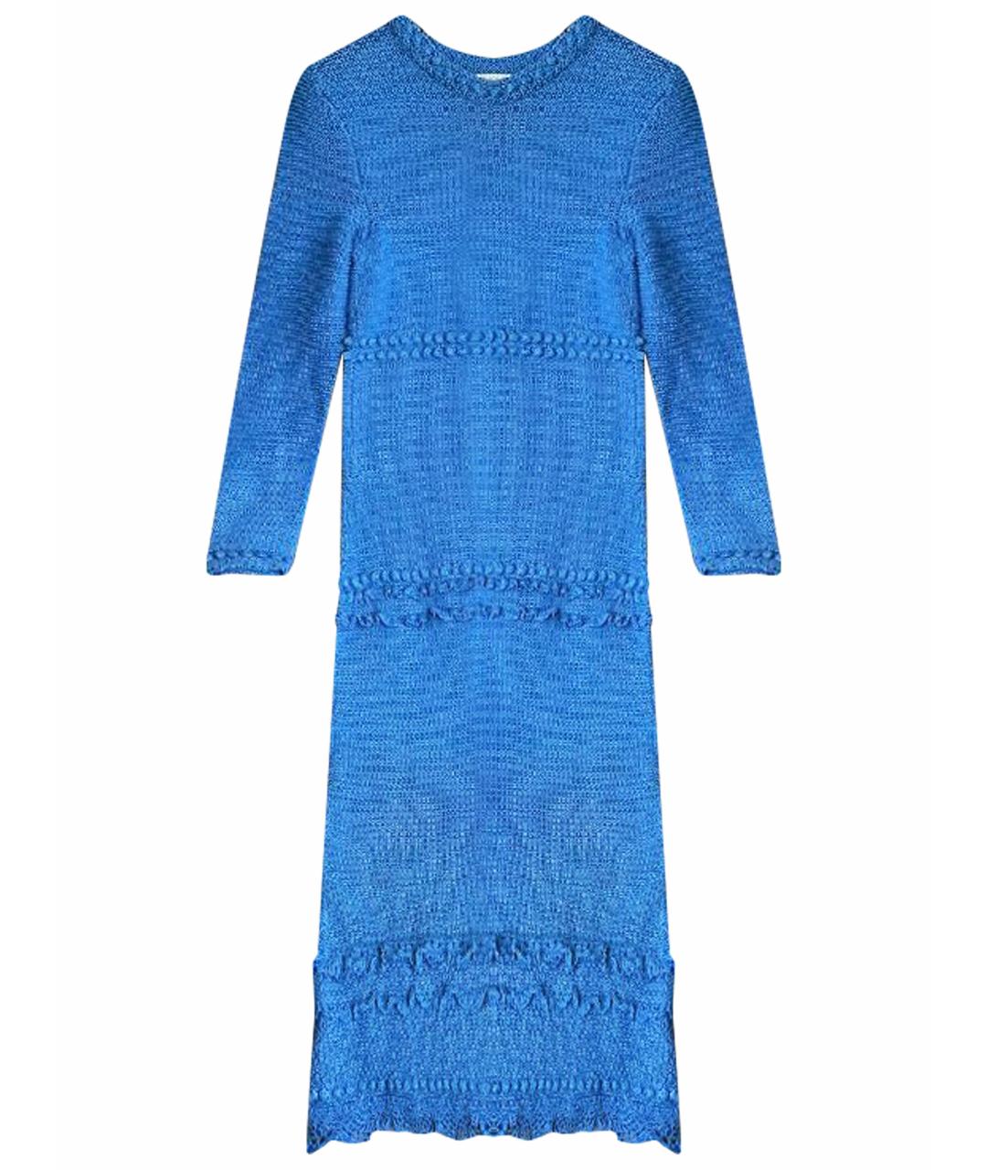 ULYANA SERGEENKO Голубое хлопковое повседневное платье, фото 1
