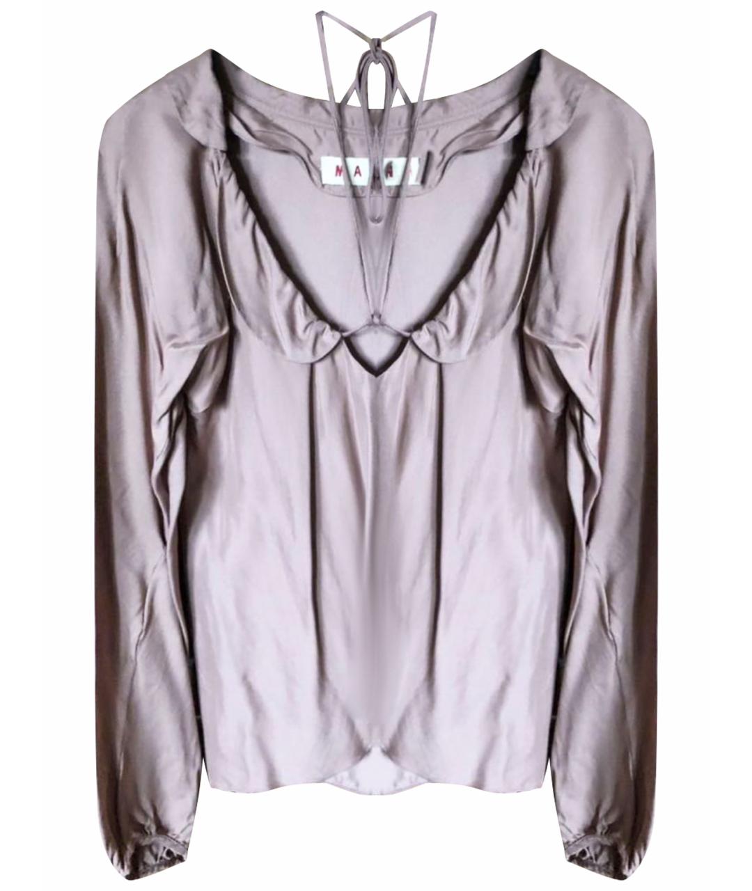 MARNI Розовая шелковая блузы, фото 1