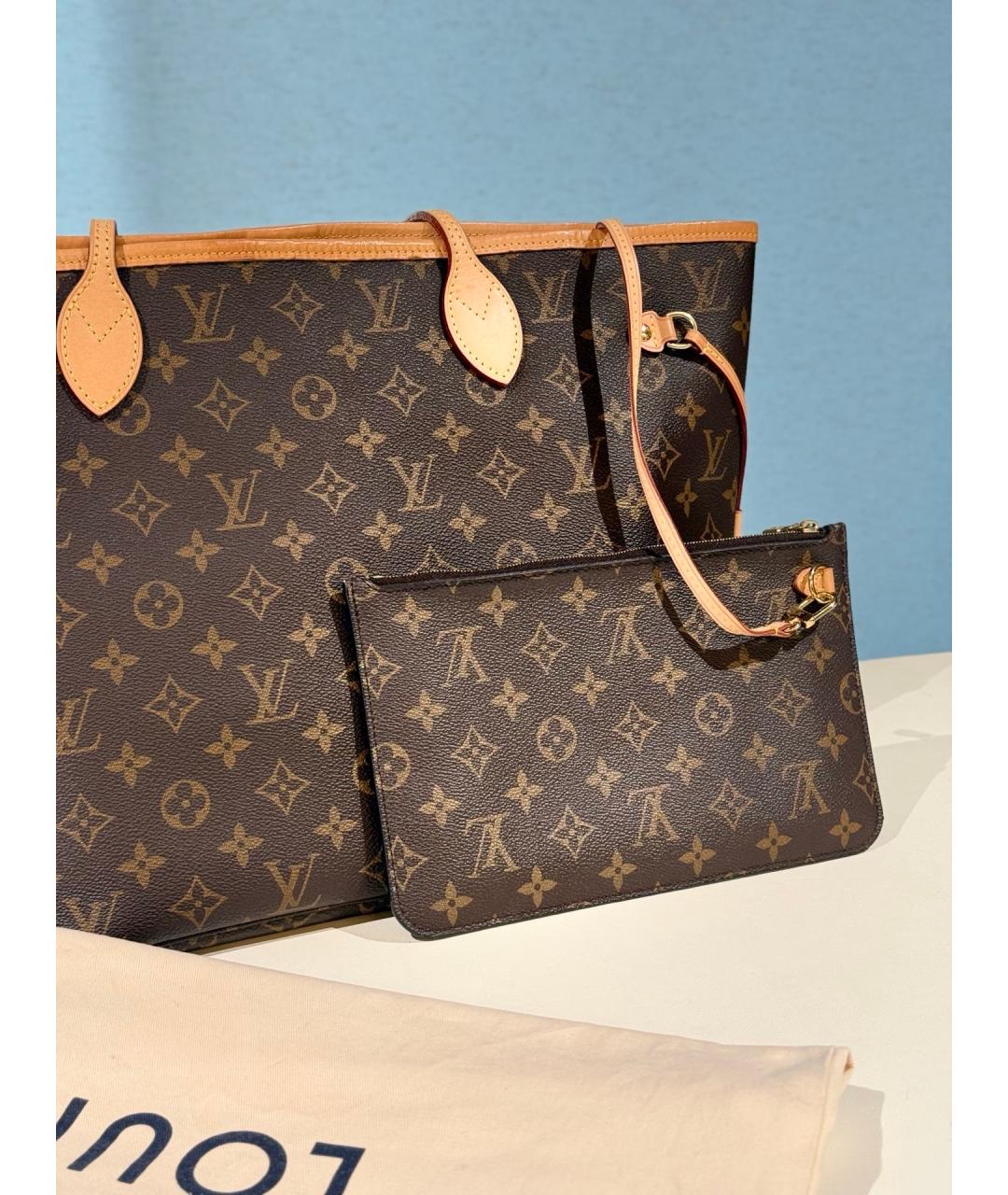 LOUIS VUITTON Коричневая сумка тоут, фото 3