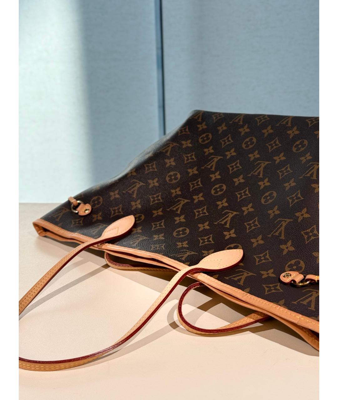 LOUIS VUITTON Коричневая сумка тоут, фото 7