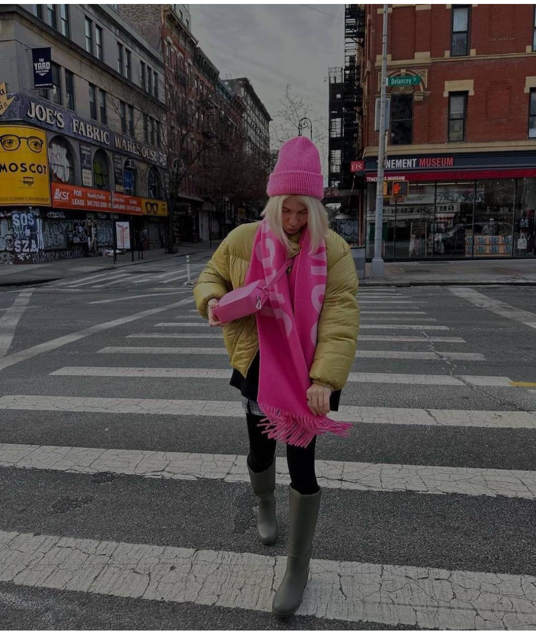 JACQUEMUS Фуксия шерстяной шарф, фото 7