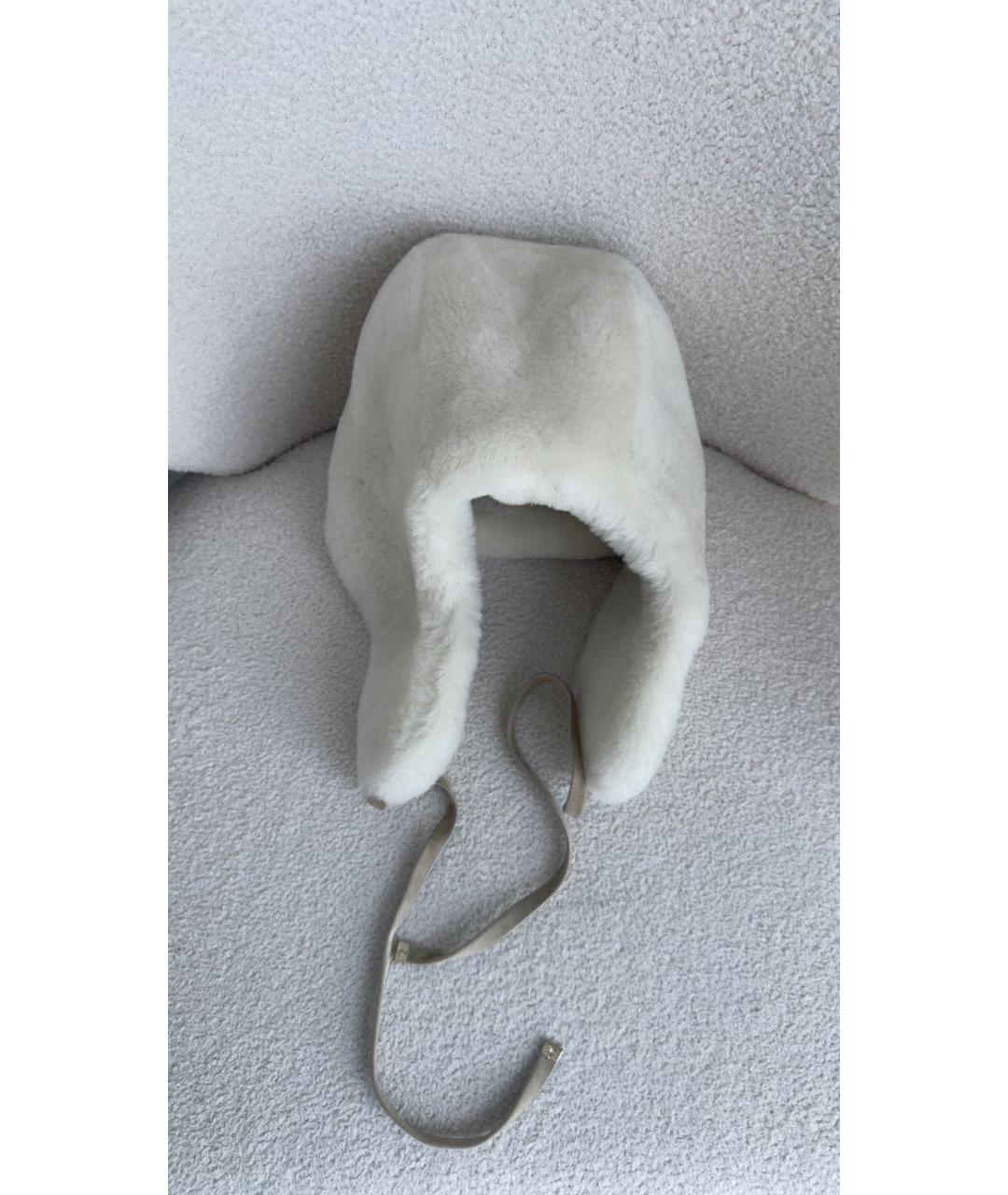 CHANEL Белая шерстяная шапка, фото 2