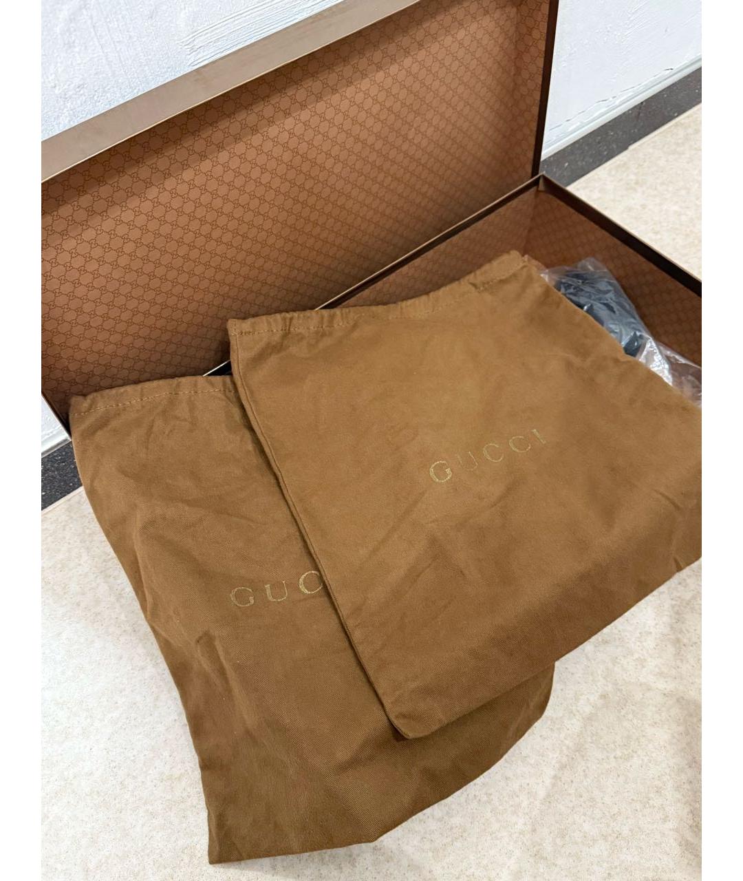 GUCCI Черные текстильные ботильоны, фото 8