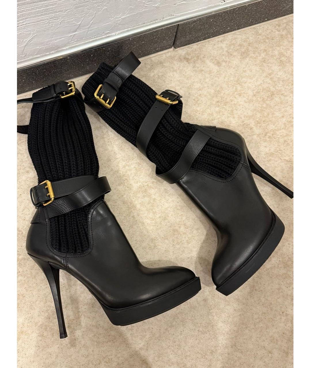 GUCCI Черные текстильные ботильоны, фото 6