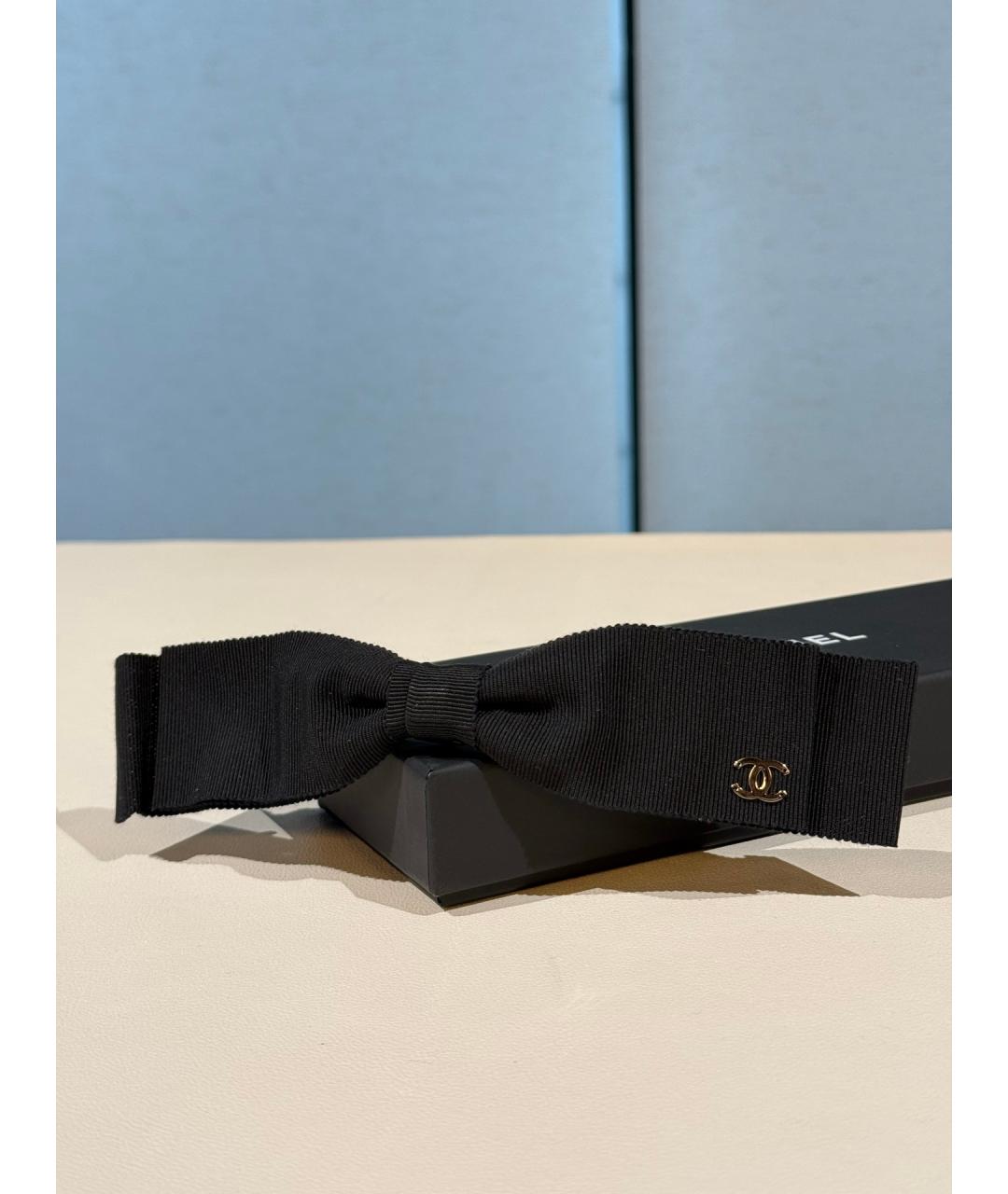 CHANEL Черная заколка, фото 4