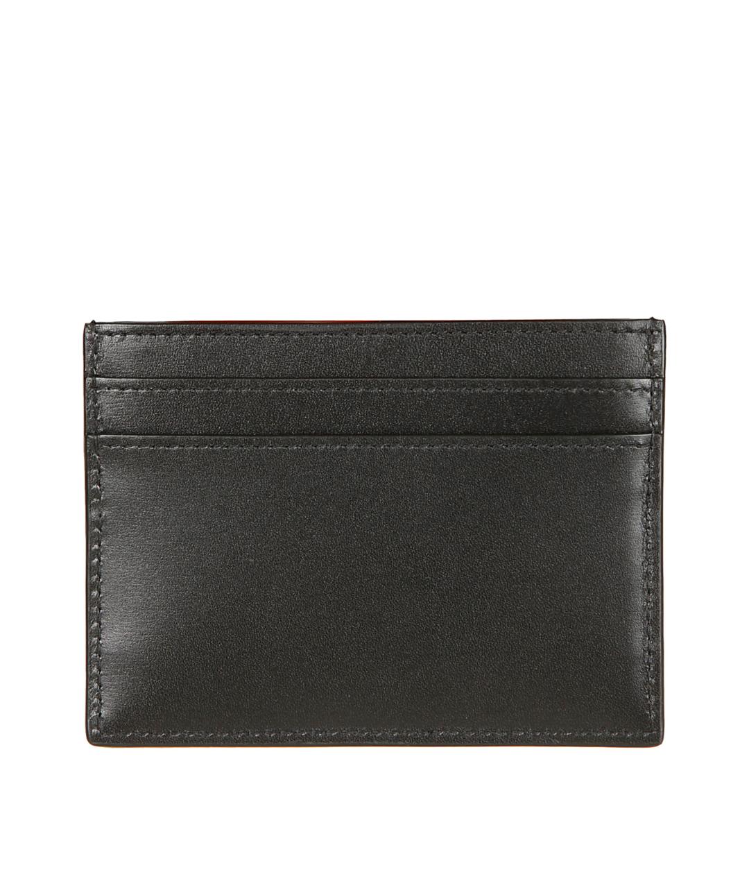 SAINT LAURENT Черный кожаный кардхолдер, фото 2