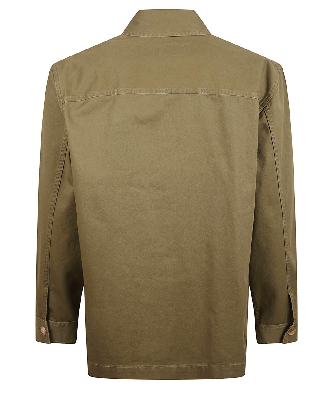 SAINT LAURENT Хаки хлопковая кэжуал рубашка, фото 3