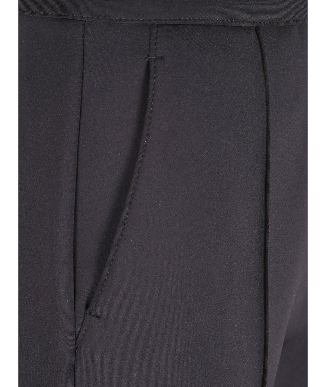 MAX MARA Черные полиамидовые прямые брюки, фото 2