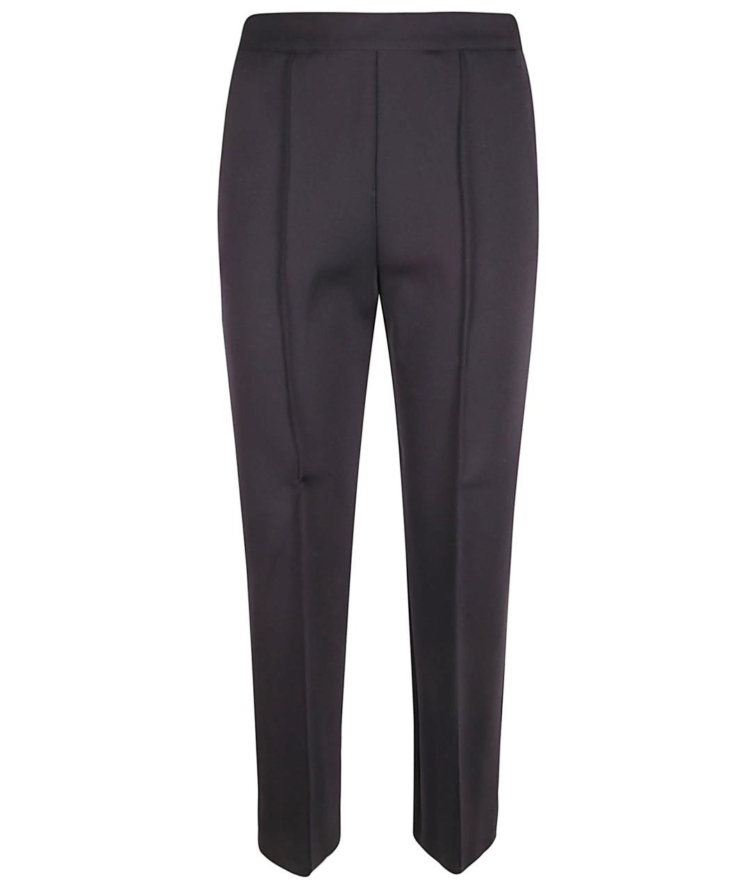 MAX MARA Черные полиамидовые прямые брюки, фото 1