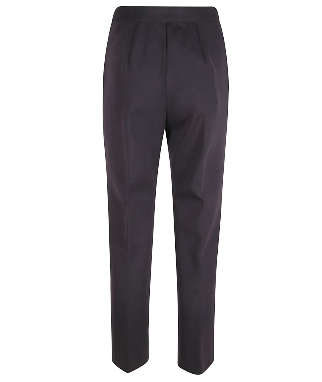 MAX MARA Черные полиамидовые прямые брюки, фото 3