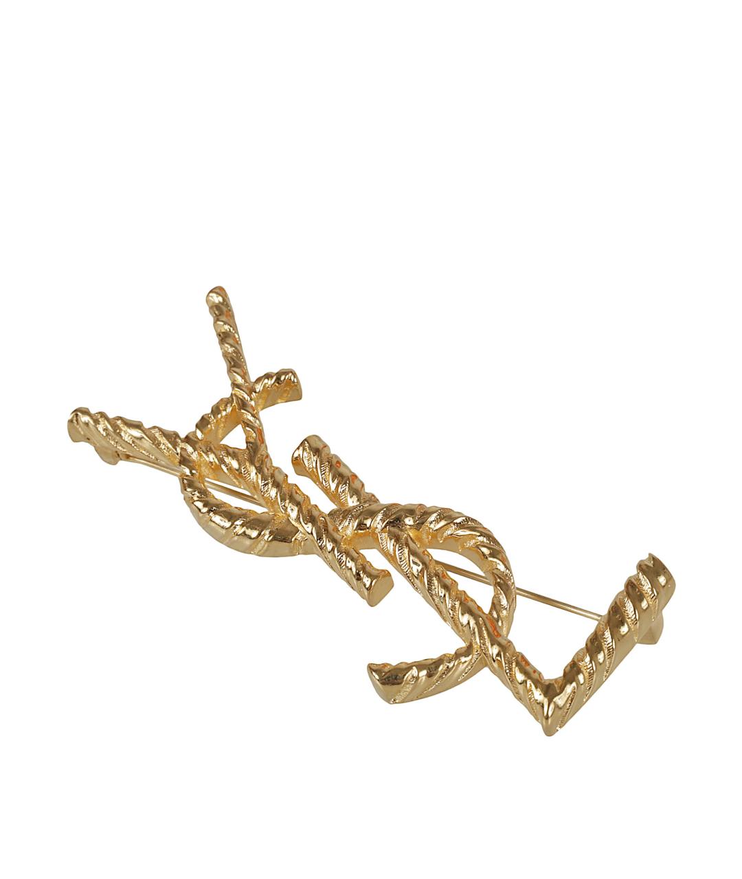 SAINT LAURENT Золотая металлическая булавка / брошь, фото 1