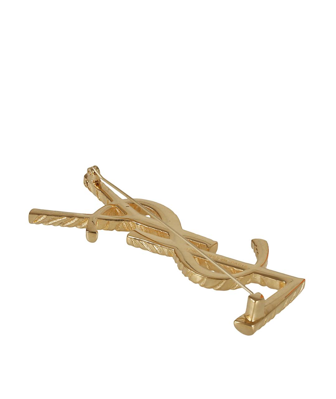 SAINT LAURENT Золотая металлическая булавка / брошь, фото 2