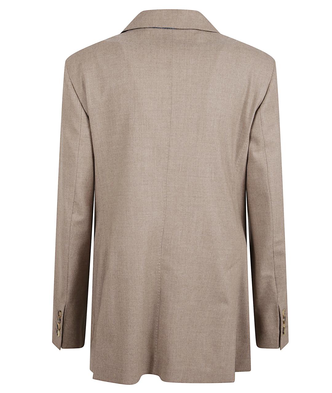 MAX MARA Бежевый кашемировый жакет/пиджак, фото 3