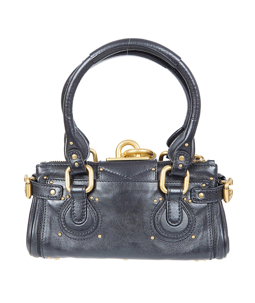 CHLOE Черная кожаная сумка тоут, фото 3