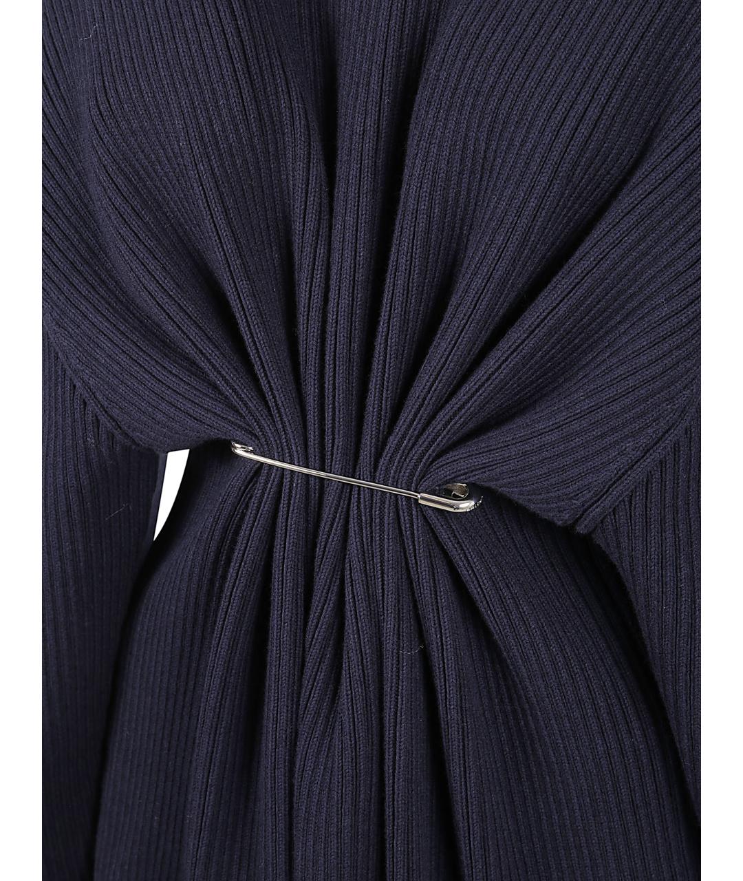 BALENCIAGA Синее шерстяное повседневное платье, фото 2