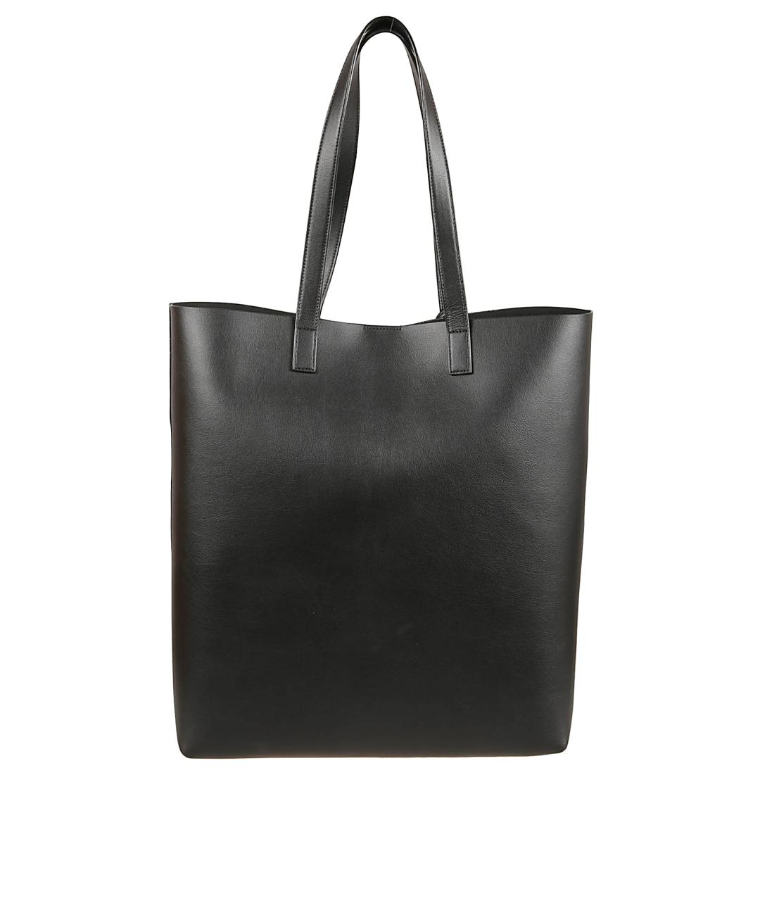 SAINT LAURENT Черная кожаная сумка тоут, фото 2