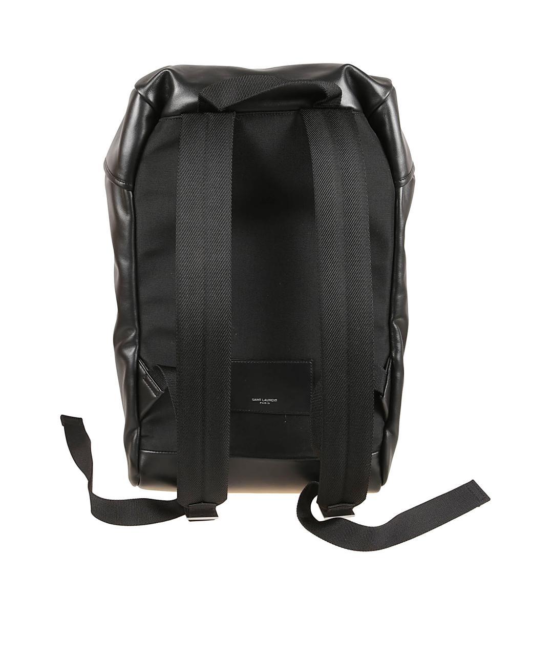 SAINT LAURENT Черный кожаный рюкзак, фото 2