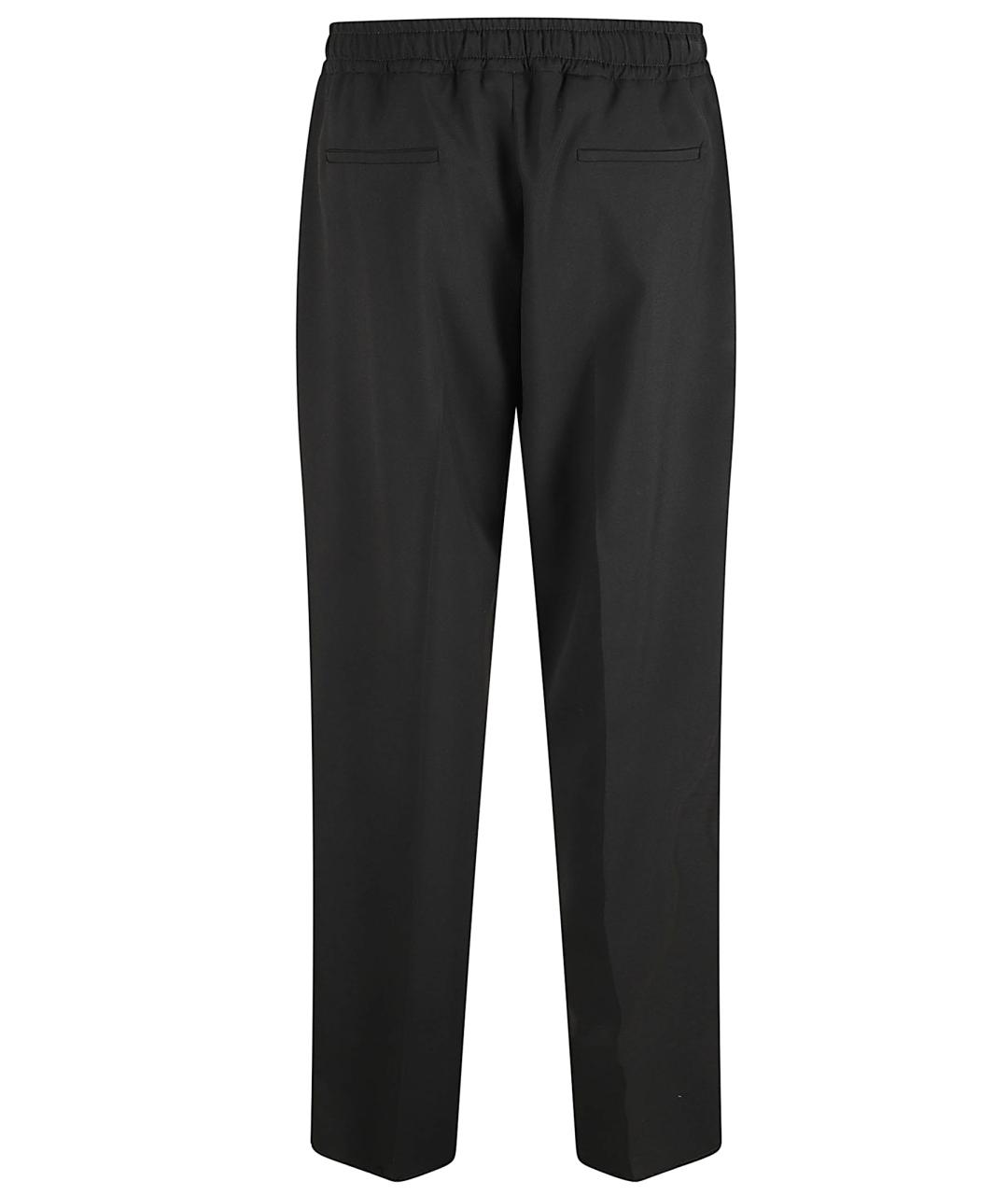 VALENTINO Черные шерстяные повседневные брюки, фото 3