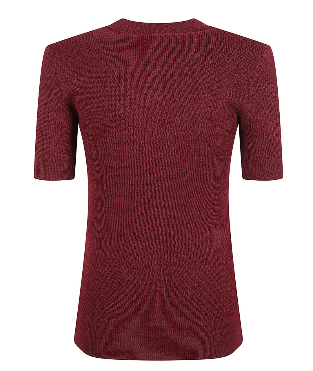 PRADA Бордовый шерстяной джемпер / свитер, фото 3