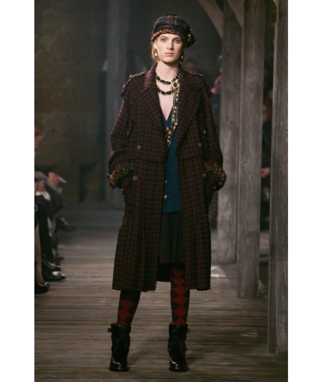 CHANEL Бордовое шерстяное пальто, фото 8