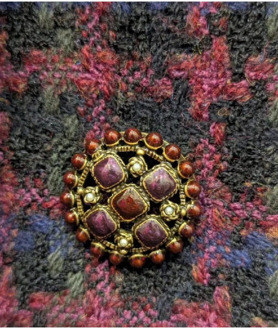 CHANEL Бордовое шерстяное пальто, фото 4