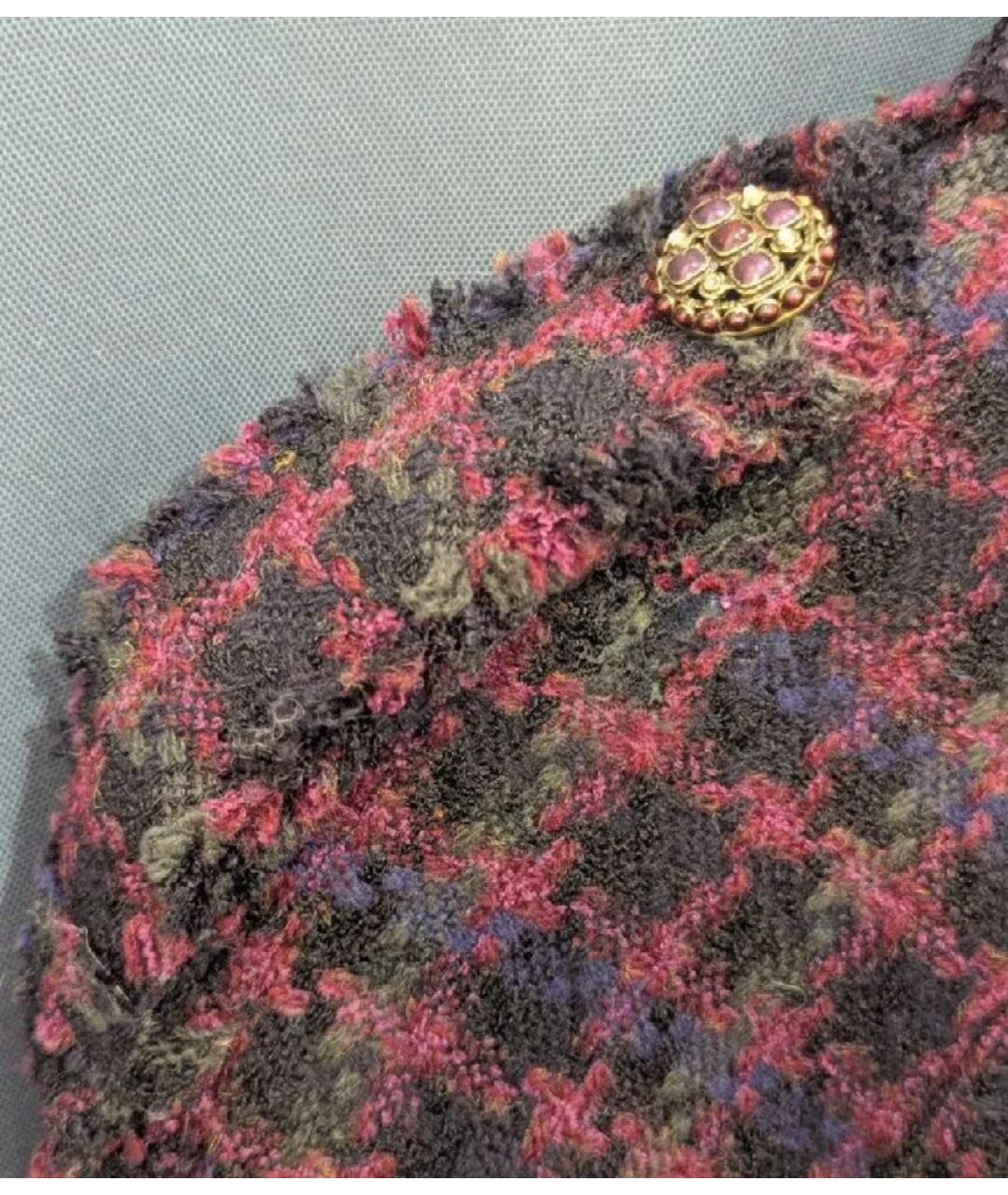 CHANEL Бордовое шерстяное пальто, фото 6