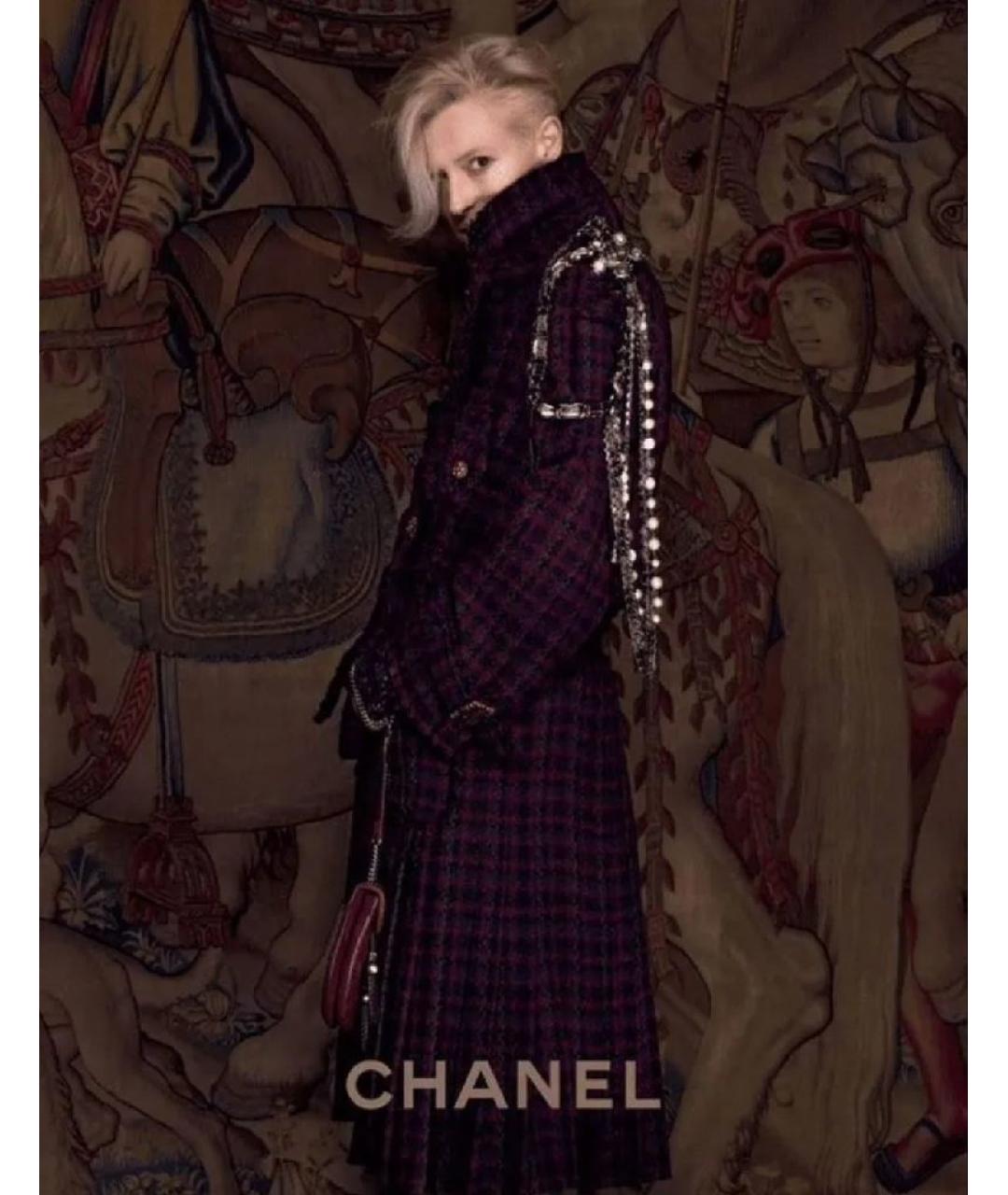 CHANEL Бордовое шерстяное пальто, фото 7