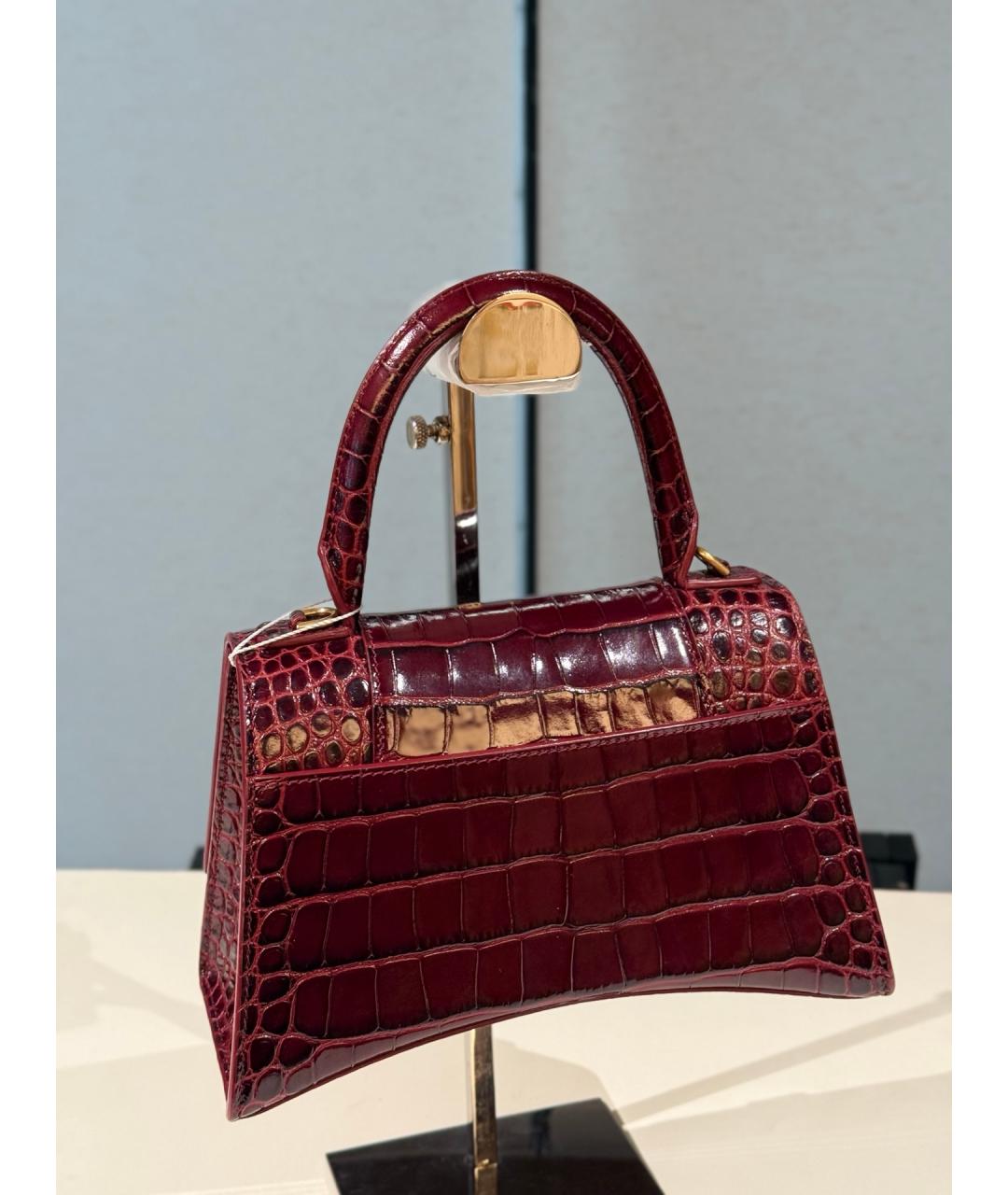 BALENCIAGA Красная кожаная сумка с короткими ручками, фото 7