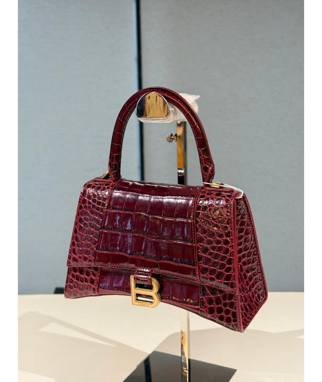 BALENCIAGA Красная кожаная сумка с короткими ручками, фото 2