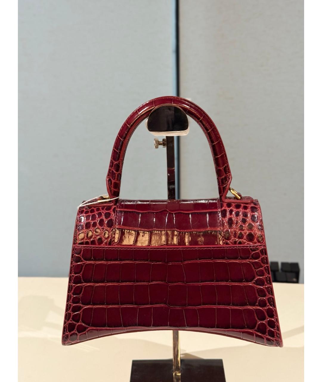 BALENCIAGA Красная кожаная сумка с короткими ручками, фото 5