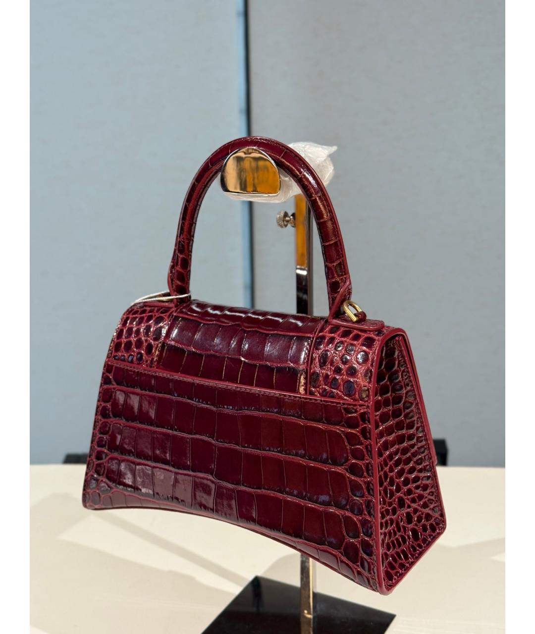 BALENCIAGA Красная кожаная сумка с короткими ручками, фото 6