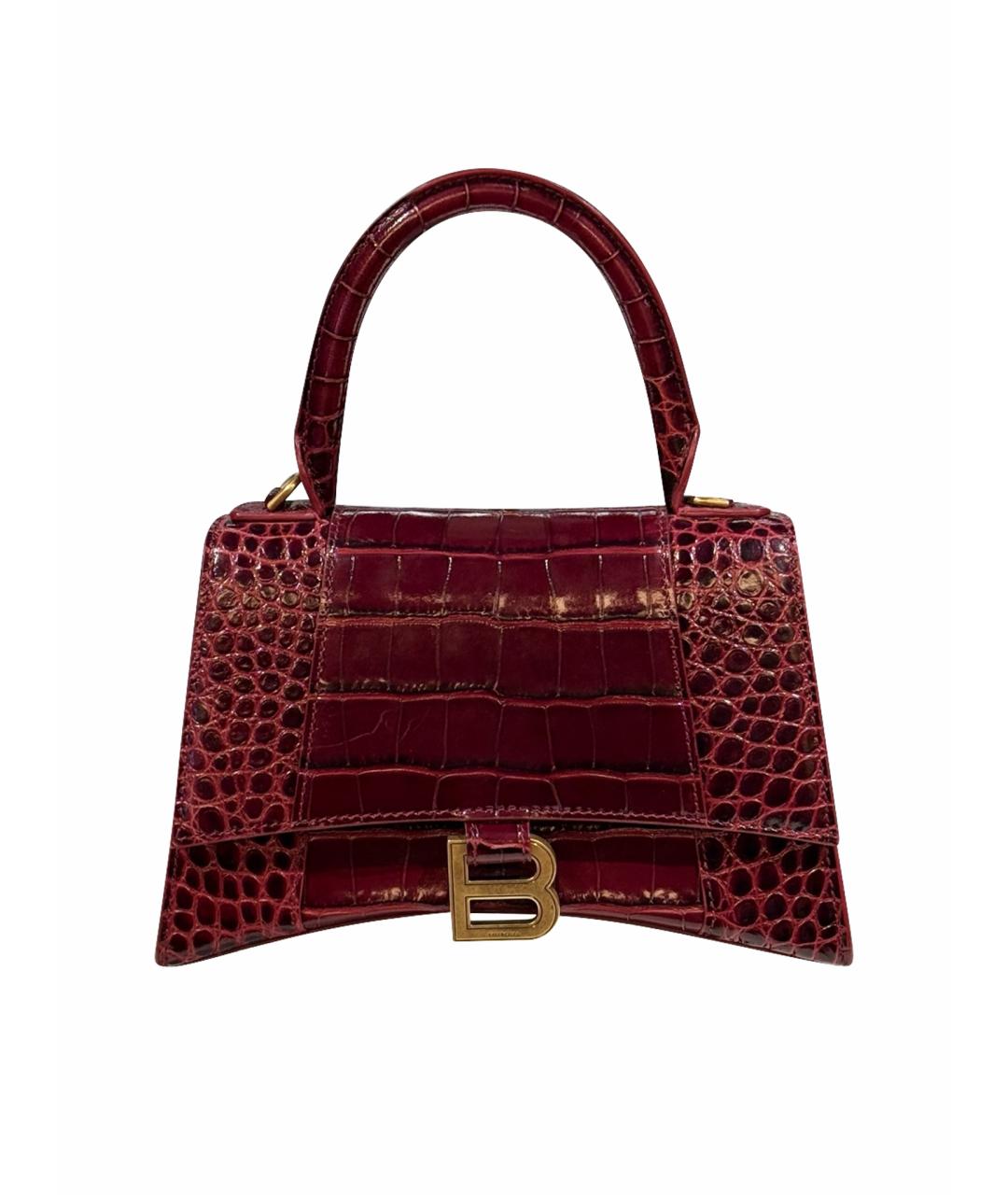 BALENCIAGA Красная кожаная сумка с короткими ручками, фото 1