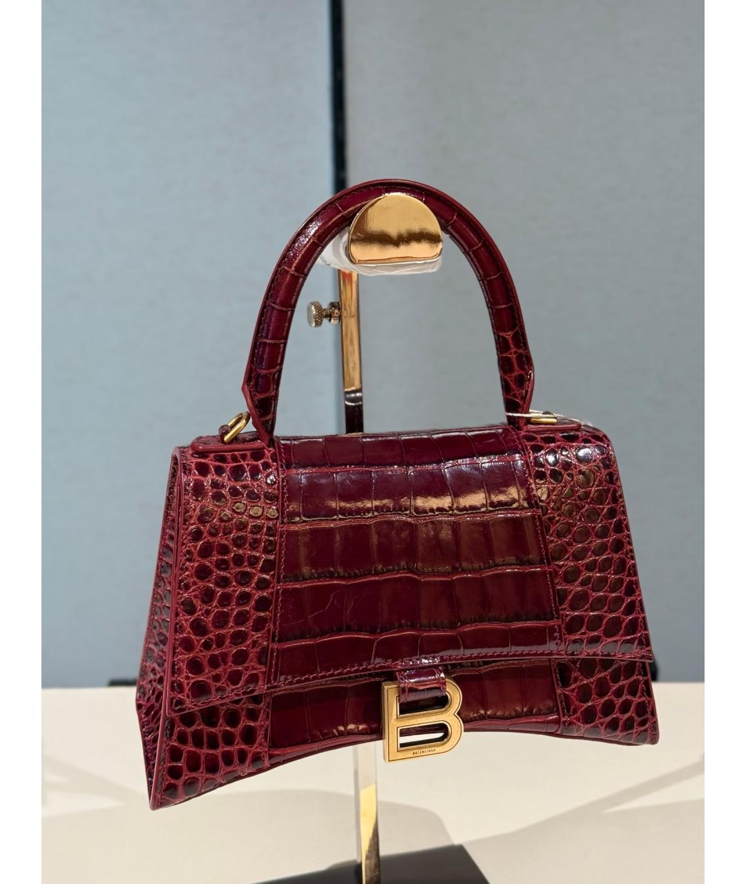 BALENCIAGA Красная кожаная сумка с короткими ручками, фото 3