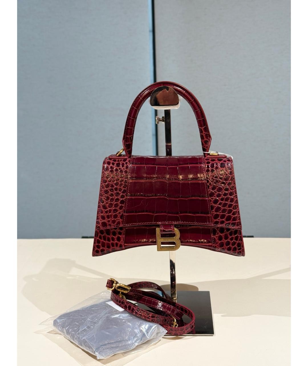 BALENCIAGA Красная кожаная сумка с короткими ручками, фото 9