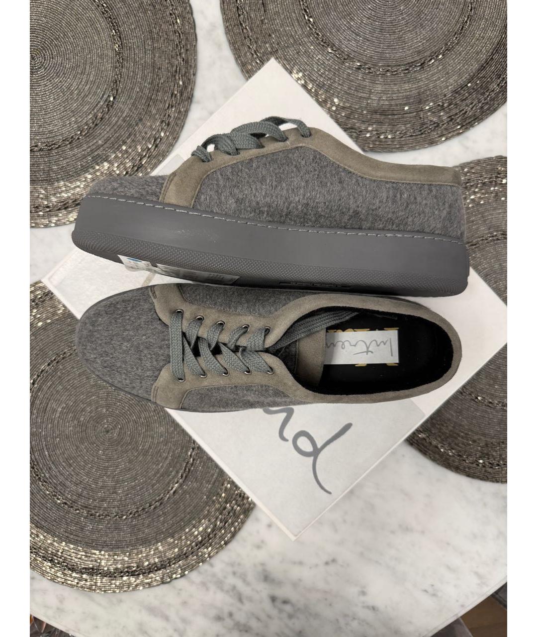 MAX MARA Серые замшевые кеды, фото 4